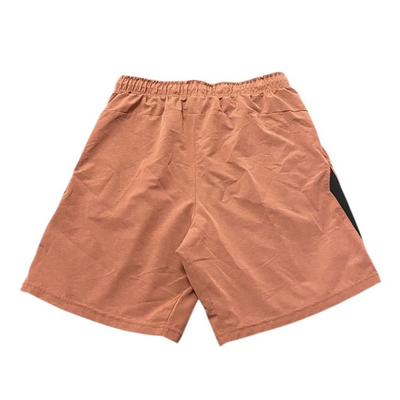 Nike Shorts Mens M Dri-FIT Standard Fit Stretch Training Coral Black Drawstring - Picture 2 of 7